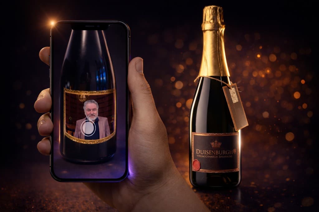 Duisenburgh: fles met AR-video op het etiket